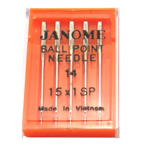 Ball Point Needles #14/90 for Janome Brand 990214000A