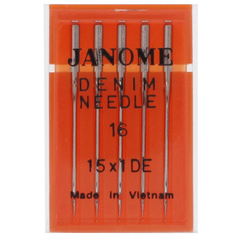 Denim Needles 15X 1DE #16 for Janome Brand 990416000A