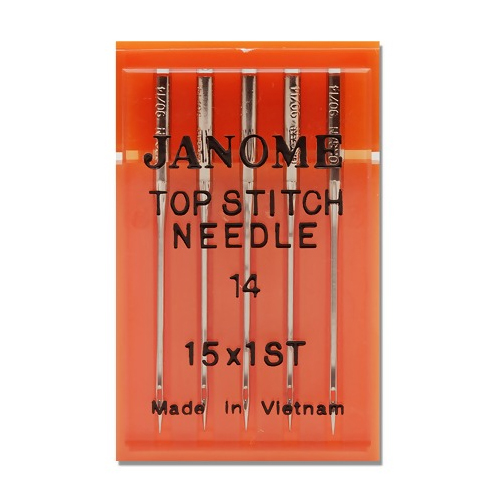 TOP Stitch Needles 15X1ST - # 14 for Janome Brand 990514000A